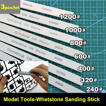 Модель шлифовального инструмента Шлифовальный стержень с износостойким точильным камнем 240# 320# 400# 600# 800# 1000# 1200# 3 шт./лот