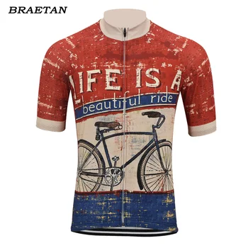 Мужская велосипедная майка Life Is A Beautiful Ride Летняя одежда с коротким рукавом, Красочная велосипедная одежда, велосипедная одежда Braetan