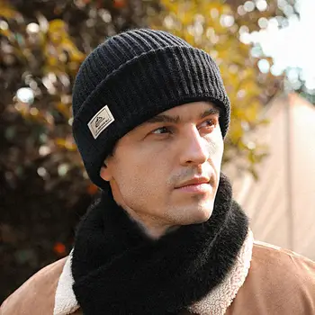 Мужская кепка с черепом, Эластичная мужская шапка, осень-зима, сохраняющая тепло, популярная утепленная вязаная шапка для лица