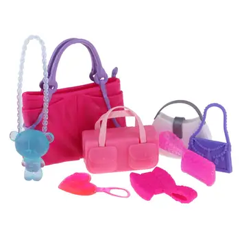 Набор из 8 кукольных сумочек, сумочки в смешанном стиле, сумка для модной куклы-девочки