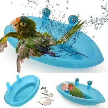 НОВАЯ ванна с птичьей водой для домашних животных, подвесная клетка для птиц, миска для попугаев, купальня для птиц с попугаями