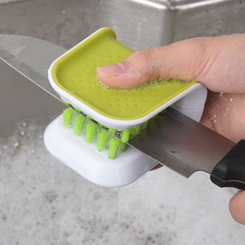 Новый U-образный нож для мытья посуды, Щетка для кухонной посуды, Открывающаяся щетка для чистки салона автомобиля, инструмент для мытья автомобильных ремней безопасности