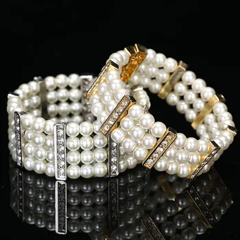 Новый модный браслет с жемчугом, женский браслет, изысканный подарок YY10260