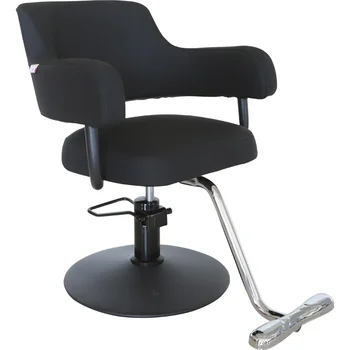 Парикмахерское кресло Modern black beauty hair salon с металлическим круглым основанием, маленькое парикмахерское кресло для маникюрного салона
