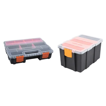 Портативная Пластиковая коробка для инструментов, 2 предмета, коробка для электронных компонентов, коробка для материалов F-290 и F-156D