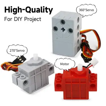Программируемый строительный блок Мотор Сервопривод Рулевого управления Может использоваться на автомобиле-роботе Microbit и программируемой игрушке DIY Electronic Kit
