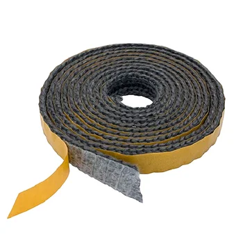 Прочная уплотнительная лента для веревки для печки длиной 18 мм x 3 мм, Черные уплотнители для дверцы дымохода, Огнезащитная лента для камина из стекловолокна