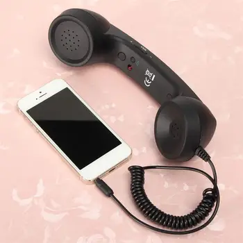 Разъем 3,5 мм, универсальный Ретро-телефон, Телефонная трубка, мини-микрофон, Динамик, приемник телефонных звонков для Iphone Samsung