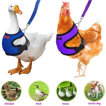 Регулируемая шлейка для цыплят, удобный и дышащий Жилет для домашних животных небольшого размера для курицы, утки, гуся, приучения к выгулу
