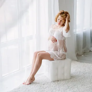 Реквизит для фотосъемки беременных, платье, сексуальные кружевные платья-комбинации для беременных, модное платье для беременных DS29