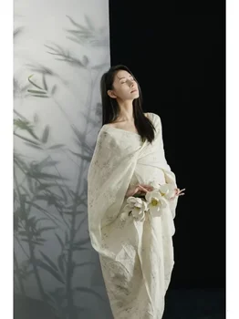 Реквизит для фотосъемки женщин Платья для беременных Винтажное китайское платье для беременных Студийная съемка Фотосессия Фотоодежда