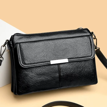 Роскошные кошельки и сумочки Женские сумки Дизайнерские сумки через плечо из мягкой кожи для женщин Новая Маленькая сумка-мессенджер с клапаном Sac