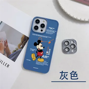 Роскошные Кроссовки Спортивная Обувь Disney Чехол Для iPhone 7 8 Plus X XS XR 11 12 13 14 15 Pro Max Mickey Minnie Stitch Joint Case