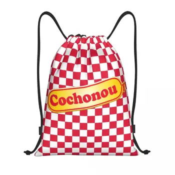 Рюкзак Cochonou на шнурке, женский Мужской рюкзак для спортзала, портативная сумка для покупок, сумка