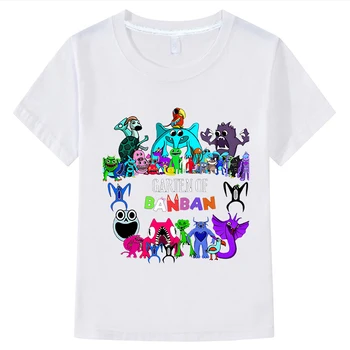 Сад Банбана, милая футболка, повседневные короткие топы с принтом, хлопковые футболки с аниме, одежда для мальчиков и девочек, летняя детская одежда с героями мультфильмов y2k
