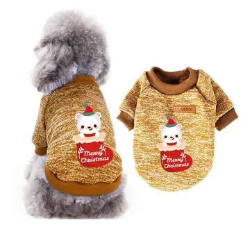 Свитера для домашних собак, Рождество, Хэллоуин, Теплая футболка, Флисовая одежда для домашних животных, костюм для щенка и кошки с рукавами для плюшевого чихуахуа