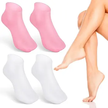 Силиконовые Увлажняющие Носки Для Ухода За Кожей Носки Длинные Носки Протекторы Трещины Мертвой Кожи Удалить Мертвую Обезболивания Кожи Педикюр Инструменты 
