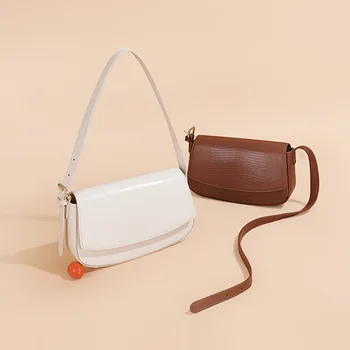 Сумка на одно плечо с рисунком ящерицы, женская сумка из натуральной кожи, маленькая квадратная модная дизайнерская сумка подмышками, универсальная для поездок на работу
