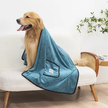 Супер впитывающее полотенце для собак с большим щенком, халат, банные полотенца, Быстросохнущее полотенце для кошек, банные принадлежности, полотенце для собак, микрофибра