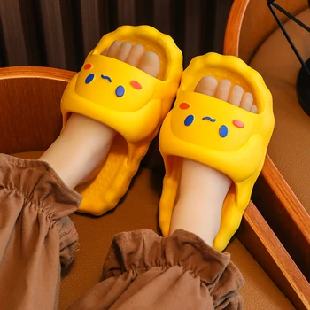 Тапочки для девочек, Однотонная Универсальная детская Пляжная обувь с открытым носком, ПВХ, Милая Детская летняя обувь с героями Мультфильмов 2023 года, Дышащая Обувь Для мальчиков