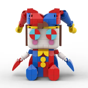 Удивительный набор строительных блоков Digital Circus Pomni, главный герой мультфильма, аниме, модель клоуна, игрушки для детей, подарки на День рождения
