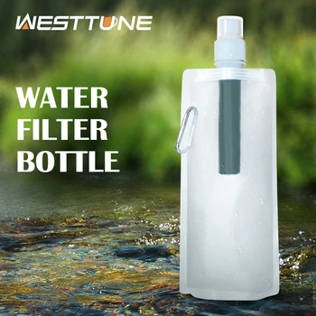 Уличный фильтр для воды, соломенная бутылка для выживания или предметов первой необходимости, сумка для очистки воды в кемпинге, Походный туризм
