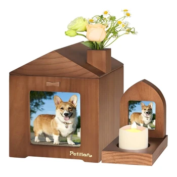 Урна для домашних животных + Рамка для фотографий + подсвечник из соболезнования потере собаки Подарок Ручной работы для челнока для домашних животных