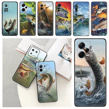 Чехол для Телефона Xiaomi 12 13 Lite 12x 12s 12t Mi 11 11t 10 5G 10t Pro CC9 Note10 9 9T Carp Fishing Art Защитная Крышка Камеры