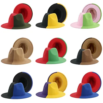 Шляпа Шляпы для Женщин Фетровые Шляпы В стиле пэчворк Фетровые Кепки Мужские Фетровые Шляпы Белые Черные Новые Модные Роскошные Шляпы для Мужчин Sombreros De Mujer Gorros