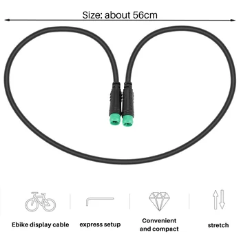 Электрический Велосипед Ebike 5-Контактный Разъем Удлинителя Дисплея от Мужчины к Мужчине для Bafang Mid Motor BBS01/BBS02/BBSHD