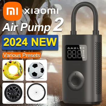 【Увеличьте скорость на 25%】2024 Оригинальный Xiaomi Air Pump 2 150PSI Электрический Воздушный Компрессор Mijia Treasure Type-C LED Multitool Inflator